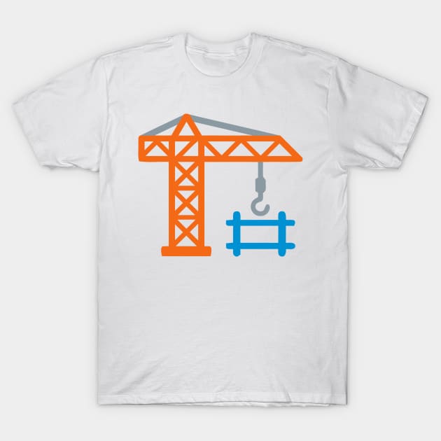 Skyscraper Crane Emoticon T-Shirt by AnotherOne